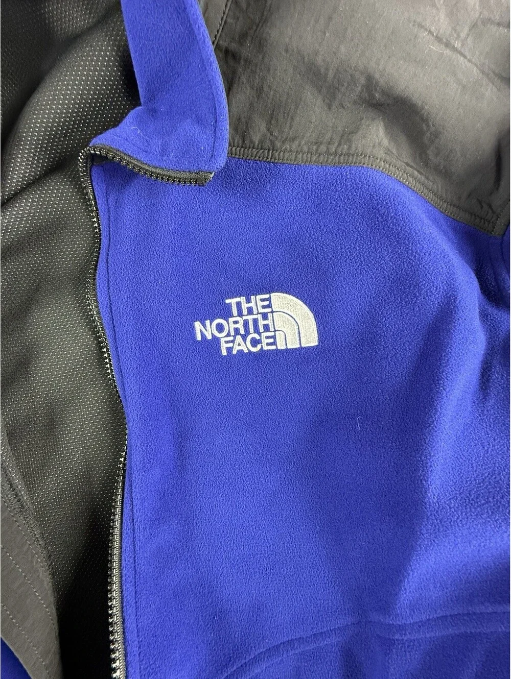Vintage The North Face GORE Windstopper Fleece Jacket Blue Black 90s TNF XXL